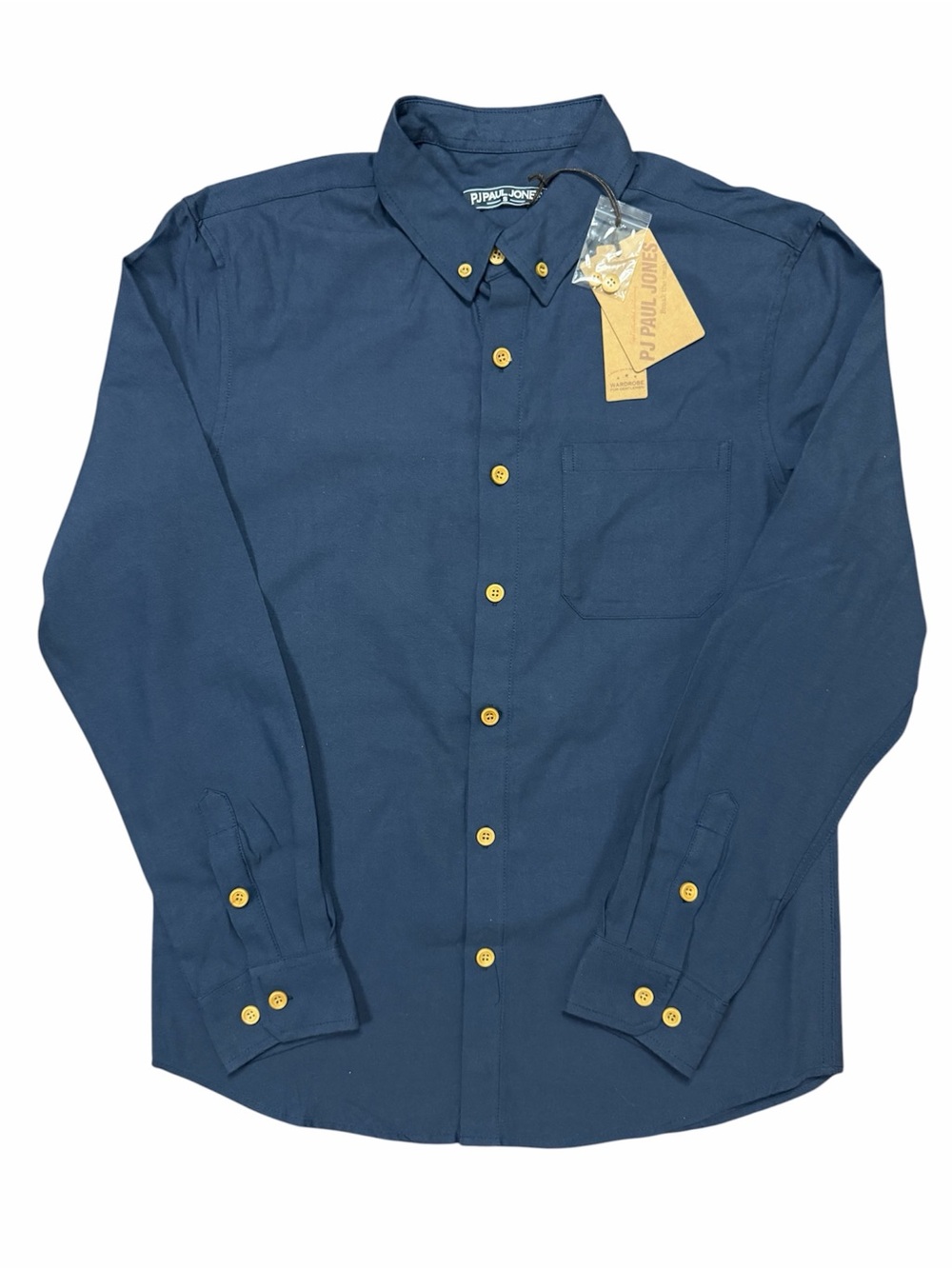 PJ Paul Jones Men's Navy Button-Down Casual Long Sleeve Shirt sz. S